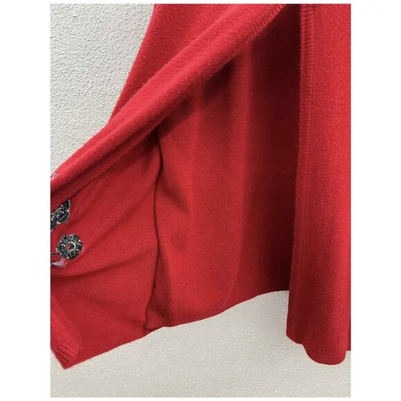 Womens Cricket Lane Collection Shirt Size Large Red Long Sleeve Sweater Built in - Picture 5 of 12